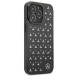 Mercedes MEHCP13LESPBK iPhone 13 Pro / 13 6,1" black hardcase Silver Stars Pattern - imagine 4