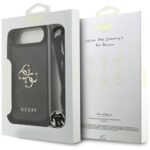Case Guess 4G Big Logo Cord Stap         Crossbody for iPhone Air black - imagine 7