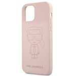 Karl Lagerfeld KLHCP12SSILTTPI iPhone12 mini 5,4" Silicone Ikonik Outline pink - imagine 6