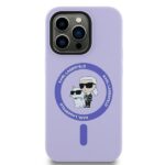 Karl Lagerfeld KLHMP14LSCMKCRHU iPhone14 Pro 6.1" purple hardcase Silicone Karl&Choupette Heads Ring - imagine 3