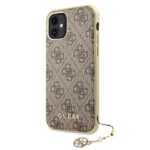 Guess GUHCN61GF4GBR iPhone 11 6,1" / Xr brown hard case 4G Charms Collection - imagine 2