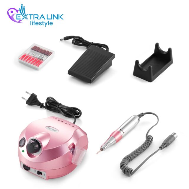 Extralink Nail Drill 202 Pink | Nail Drill | 65W - imagine 5