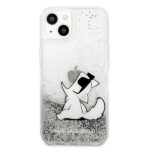 Karl Lagerfeld KLHCP13MGCFS iPhone 13 / 14 / 15 6,1" silver hardcase Liquid Glitter Choupette Fun - imagine 3