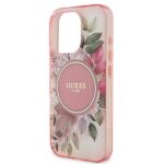 Guess GUHMP16LHFWBDCEP iPhone 16 Pro 6.3" pink hardcase IML Flower & Tonal Circle MagSafe - imagine 6