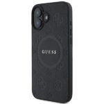 Guess GUHMP16SPSAPSMEK iPhone 16 6.1" black hardcase Saffiano Peony Classic Logo MagSafe - imagine 2