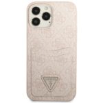 Guess GUHCP13LP4TPP iPhone 13 Pro / 13 6,1" pink hardcase 4G Triangle Logo Cardslot - imagine 3