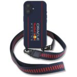 Red Bull RBHMP16S24SISOLRV iPhone 16 6.1" hardcase Silicone Strap and Vertical Logo MagSafe navy - imagine 2