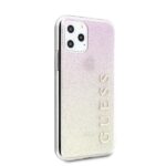 Guess GUHCN58PCUGLGPI iPhone 11 Pro gold pink hard case Gradient Glitter - imagine 5