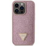 Guess GUHCP14LHDGTPP iPhone 14 Pro 6.1" pink hardcase Rhinestone Triangle - imagine 3