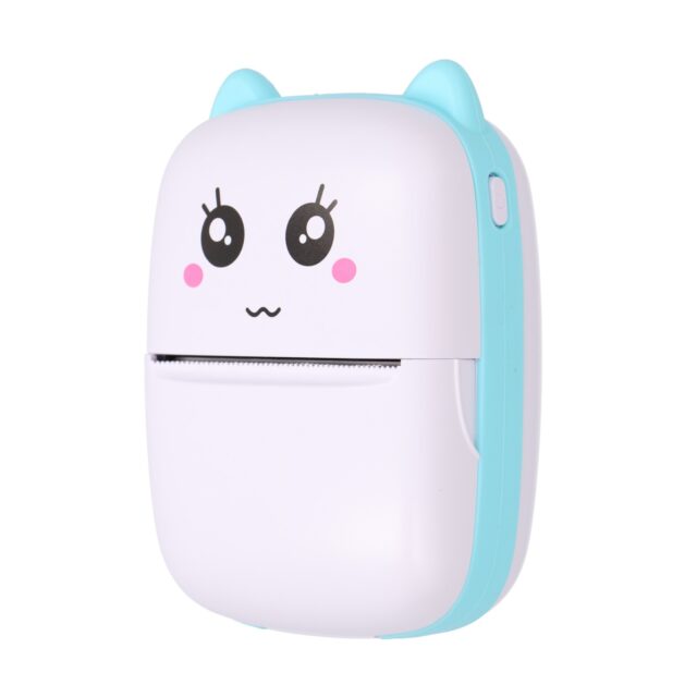 Extralink Set | Thermal printer EPP-002 Blue + Self-adhesive thermal paper 5 rolls | - imagine 3