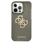 Guess GUHCP13LPCUGL4GBK iPhone 13 Pro /13 6,1" black hard case Glitter 4G Big Logo - imagine 3
