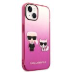 Karl Lagerfeld KLHCP14STGKCP iPhone 14/ 15 / 13 6,1" hardcase pink Gradient Ikonik Karl & Choupette - imagine 4