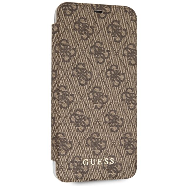 Guess GUFLBKI65GF4GBR iPhone Xs Max brown book 4G Charms Collection - imagine 4