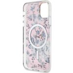 Guess GUHMN61HCFWSP iPhone 11 / Xr 6.1" pink hardcase Flower MagSafe - imagine 7