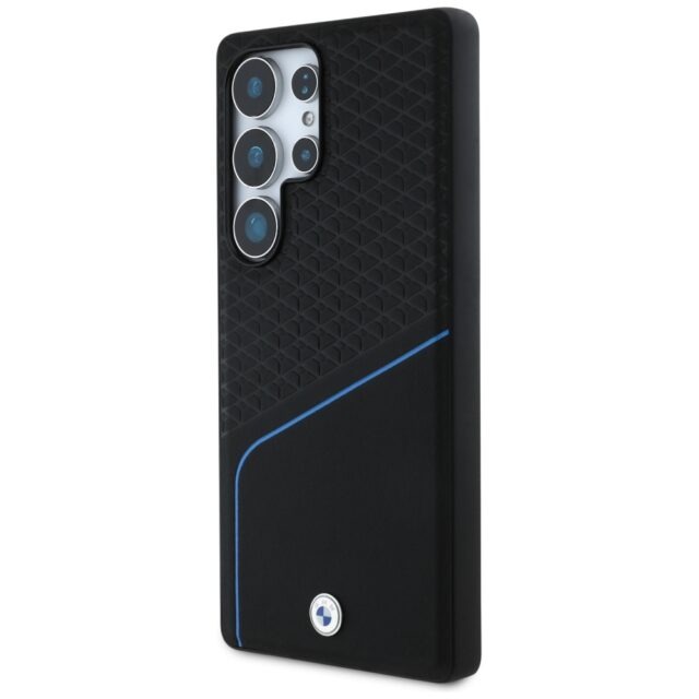 Case BMW Leather Textured and Smooth MagSafe for Samsung Galaxy S25 Ultra black - imagine 2