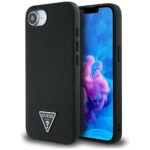 Case Guess Grained Triangle MagSafe for iPhone 16e black