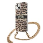 Guess GUHCP13SKBCLE iPhone 13 mini 5,4" Leopard hardcase Gold Strap - imagine 2