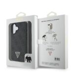 Guess GUHCP16SP4TDSCPK iPhone 16 6.1" black hardcase Leather Metal Logo Strass Crossbody - imagine 9