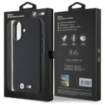 Case BMW BMHCP16S23PUFWC iPhone 16 6.1" black hardcase Carbon Wrapped Metal - imagine 8