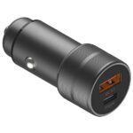 ENERGEA car charger 1xUSB+1xUSB-C PD-QC3.0 38W gunmetal Alu Drive PD20+ - imagine 4