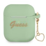 Guess GUA2LSCHSN AirPods cover green Silicone Charm Heart Collection