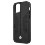 BMW BMHCP12MRSCSK iPhone 12 / 12 Pro 6,1" black hardcase Leather Perforate Sides - imagine 6
