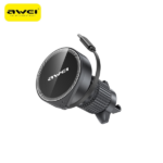 Car mount AWEI Magsafe X73 for air vent with retractable cable black