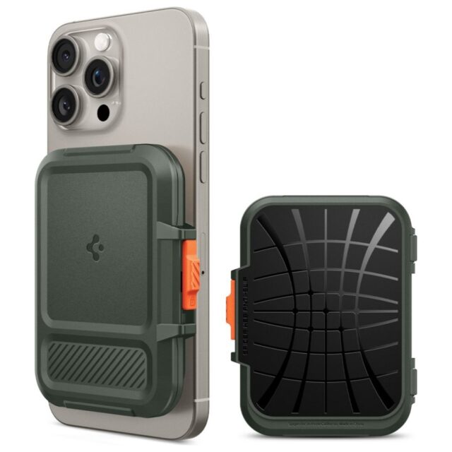 Magnetic wallet Spigen Lock Fit MagSafe green - imagine 2