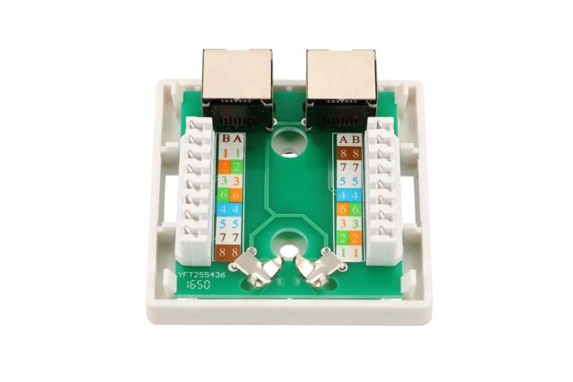 Extralink | Wall mount outlet | 2x RJ45 KAT5E STP - imagine 4
