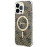 Guess GUHMP15XH4STW iPhone 15 Pro Max 6.7" brown hardcase IML 4G MagSafe