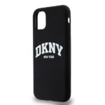 DKNY DKHMN61SNYACH iPhone 11 / Xr 6.1" black hardcase Liquid Silicone White Printed Logo MagSafe - imagine 6