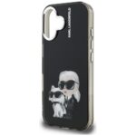 Case Karl Lagerfeld IML Aquarelle Karl   & Choupette & Logo for iPhone 16 black - imagine 6