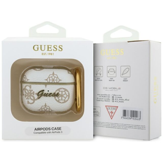 Guess GUA3PG4GPH AirPods 3 cover white 4G Hook - imagine 3