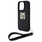 DKNY DKHCP16XPBSWSK iPhone 16 Pro Max 6.9" black hardcase Wrist Strap Stock Logo - imagine 5