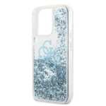 Guess GUHCP13LLG4GBL iPhone 13 Pro / 136,1" blue hardcase 4G Big Liquid Glitter - imagine 6