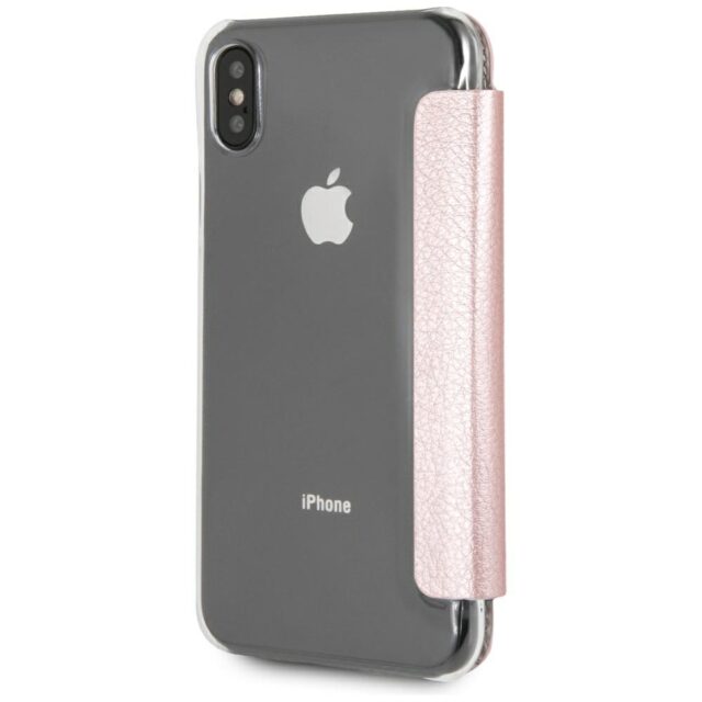 Guess GUFLBKPXIGLTRG iPhone X/Xs rose gold book Iridescent - imagine 5