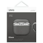 UNIQ case Glase AirPods 4 glossy smoke - imagine 2