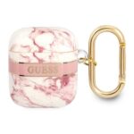 Guess GUA2HCHMAP AirPods cover pink Marble Strap Collection