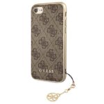 Guess GUHCI8GF4GBR iPhone 7/8/SE 2020/ SE 2022 brown hard case 4G Charms Collection - imagine 2