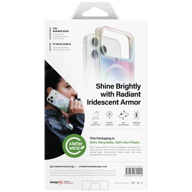 UNIQ Iridescia case for iPhone 17 Pro Magclick Charging midnight quartz - imagine 7