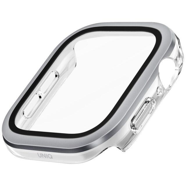 Case UNIQ Voute for Apple Watch Series 10 / 11 42mm tempered glass silver - imagine 4