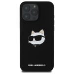 Karl Lagerfeld KLHMP16LSCHPPLK iPhone 16 Pro 6.3" black hardcase Silicone Choupette Head Print - imagine 3