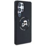 Case Karl Lagerfeld Silicone Double Heads And Circle MagSafe Samsung Galaxy S25 Ultra black - imagine 4