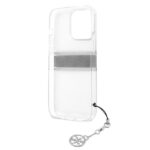 Guess GUHCP13LKB4GGR iPhone 13 Pro / 13 6,1" Transparent hardcase 4G Grey Strap Charm - imagine 7