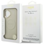 Case Guess Peony Hot Stamp MagSafe for iPhone 17 beige - imagine 8