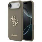 Guess Silicone Big 4G Script Case for iPhone 17 Air Brown
