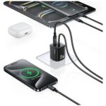 USAMS JC Series CC261 20W GaN Mini Fast Charger 2xUSB-C White - imagine 10