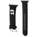 Karl Lagerfeld Strap KLAWLSLKNK Apple Watch 42/44/45/49mm black strap 3D Rubber Karl Head - imagine 3