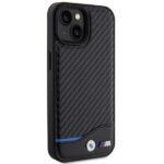BMW BMHCP15S22NBCK iPhone 15 / 14 / 13 6.1" black Leather Carbon - imagine 4