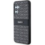 DKNY DKHCS24SPRTHSLK S24 S921 black hardcase Leather Mono Stripe & Metal Logo - imagine 2